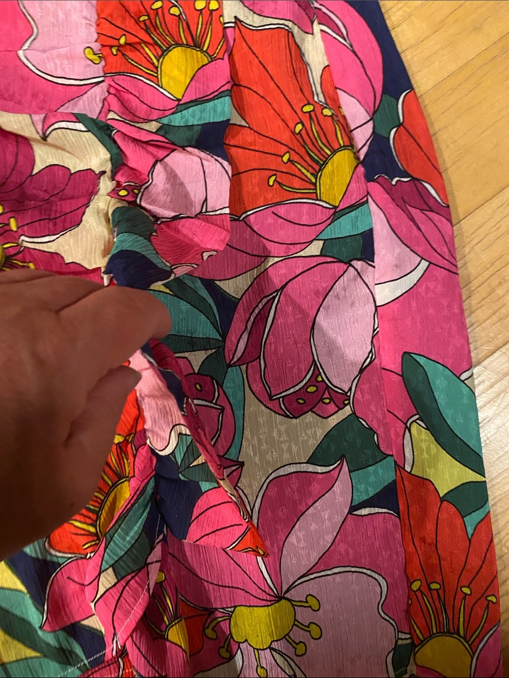 Promod Ruffle Floral Mini Skirt - Picture 3 of 4